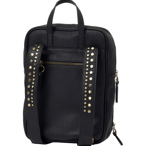 NWT Urban Originals Blackbird Faux Leather Black Backpack For Travel - Picture 2 of 14